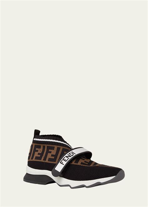 fendi rockoko ff knit sneakers.